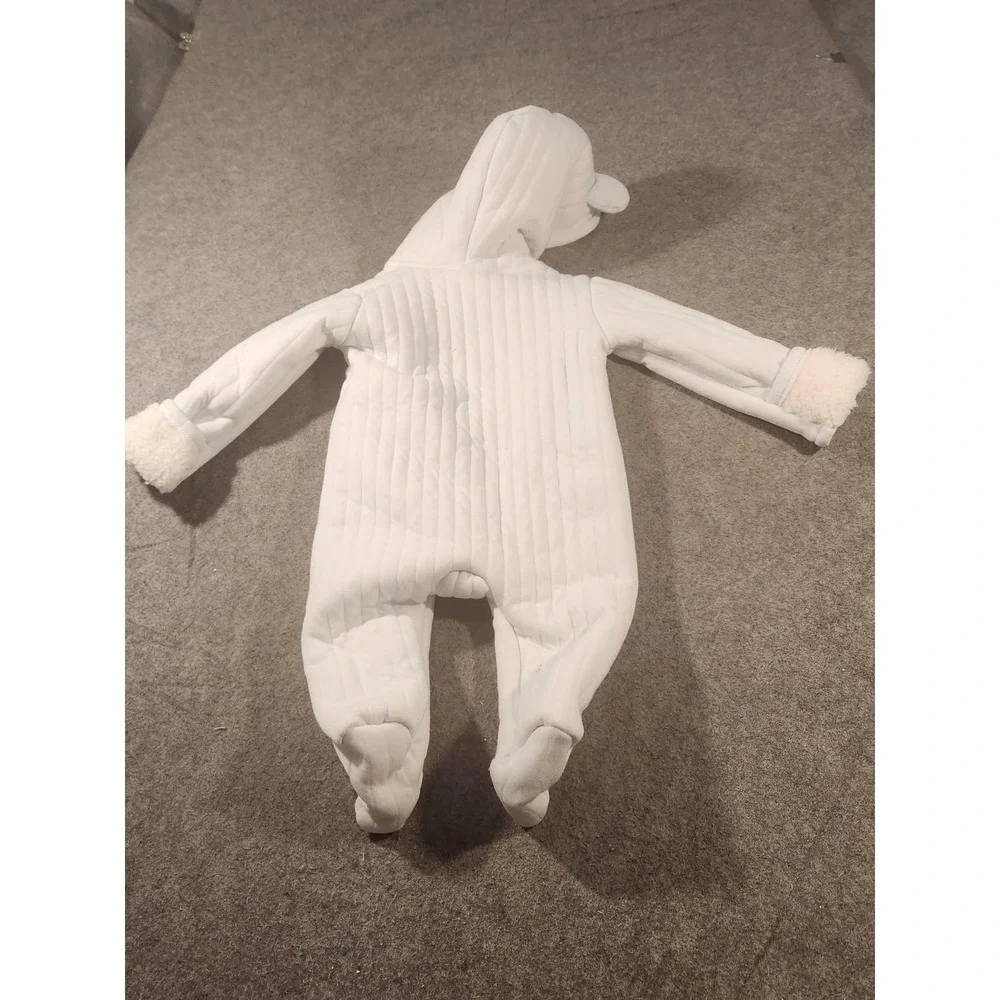 Disney Baby Snowsuit Boys 3-6M Mickey Mouse Quilted Footed‎ sleeper Bunting